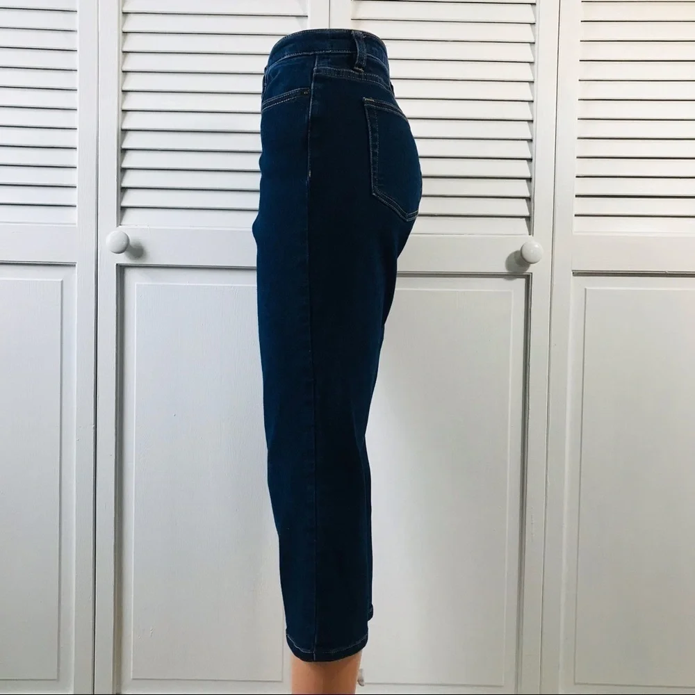 MICHAEL KORS Blue Cotton Blend Capris Jeans Size 8